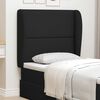 vidaXL Kopfteil Ohr Schwarz 80 x 23 x 6 cm Stoff