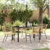 vidaXL Garten Essgruppe 5 pcs Braun Poly-Rattan