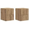 vidaXL Wandmontierter Nachttisch 2 pcs Artisan-Eiche 34,5 x 33 x 40 cm