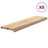 vidaXL Treppenstufen 8 Stk. Unbehandelt 100x30x2 cm Massivholz Eiche