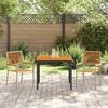 vidaXL Garten Essgruppe 3 pcs Beige und Braun 90 x 90 x 75 cm