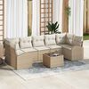 vidaXL Gartensofa-set Beige 55 x 55 x 37 cm Poly-Rattan