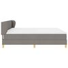 vidaXL Boxspringbett mit Matratze Taupe 200 x 200 cm Stoff