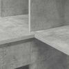 vidaXL Eck-Schreibtisch mit Regal Beton Grau 101,5 x 149,5 x 149,5 cm