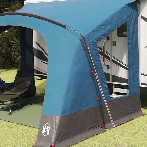 vidaXL Caravan Zelt mit Dach mit Speicher Blau 410 x 275 x 245 cm