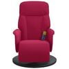 vidaXL Massagesessel mit Fu&szlig;teil Weinrot Samt