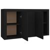 vidaXL Sideboard Schwarz 120x36x69 cm Holzwerkstoff