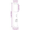 vidaXL Pollerleuchten mit Sensor&Steckdose 3er 50 cm Edelstahl IP44
