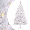 vidaXL K&uuml;nstlicher klappbarer Weihnachtsbaum Wei&szlig; 210 cm PVC und Stahl