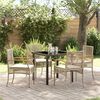 vidaXL Garten Essgruppe 5 pcs Beige Poly-Rattan