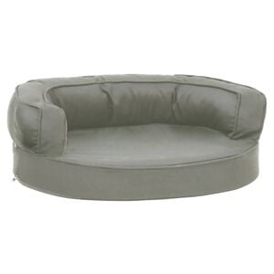 vidaXL Hundematratze Ergonomisch 60x42 cm Leinenoptik Grau