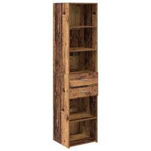 vidaXL Highboard Altholz 45 x 42,5 x 185 cm Holzwerkstoff