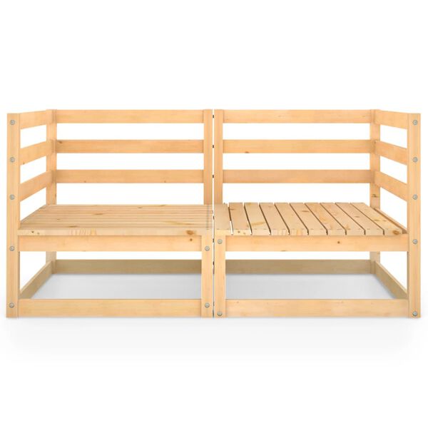 vidaXL Gartensofa 2-Sitzer Massivholz Kiefer