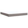vidaXL Boxspringbett mit Matratze Taupe 180x200 cm Stoff