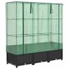 vidaXL Hochbeet mit Gew&auml;chshaus-Aufsatz Rattan-Optik 120x40x138 cm