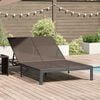 vidaXL Sonnenliege 2-Person Braun 60 x 200 x 27cm Poly-Rattan