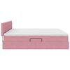 vidaXL Bett mit Stauraum und LED mit Matratze Rosa 200 x 200 cm Samt