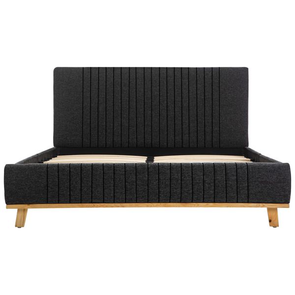 vidaXL Bettrahmen Dunkelgrau Stoff 140&times;200 cm