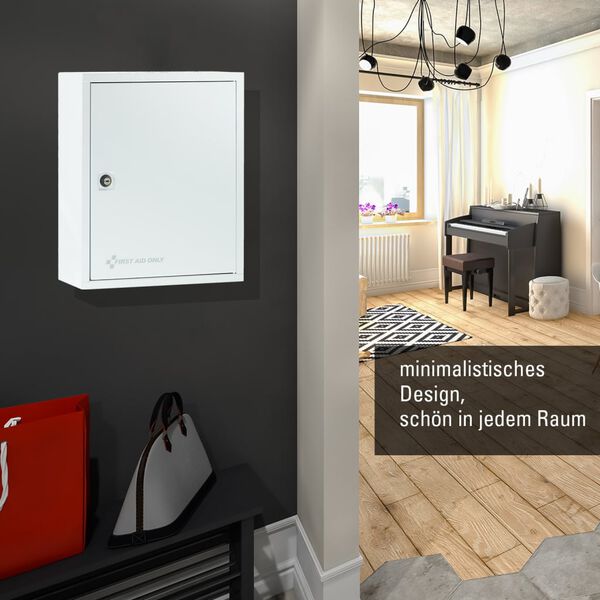 FIRST AID ONLY Erste-Hilfe-Schrank 30x14x37 cm Wei&szlig;