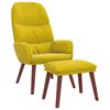 vidaXL Relaxsessel mit Hocker Gelb Samt