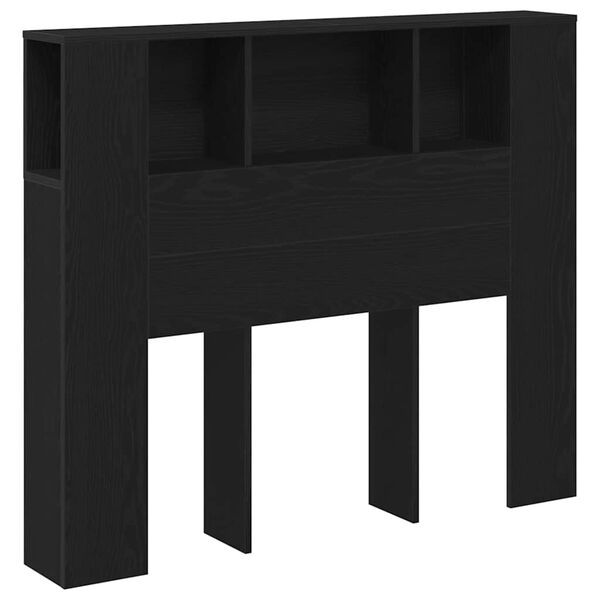 vidaXL Kopfteil Schrank Schwarz Eichen-Optik 120 x 19 x 104,5 cm