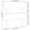 vidaXL Kopfteil Grau 93,5x3x81 cm Massivholz Kiefer