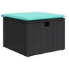 vidaXL 9-tlg. Garten-Sofagarnitur mit Kissen Schwarz Poly Rattan