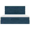vidaXL Ottoman-Bett mit Matratzen Dunkelblau 160x200 cm Samt