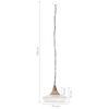vidaXL H&auml;ngelampe Industrie-Stil Wei&szlig; Eisen & Massivholz 26 cm E27