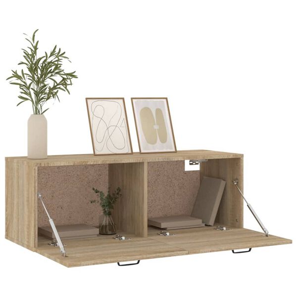 vidaXL Wandschrank Sonoma-Eiche 100x36,5x35 cm Holzwerkstoff