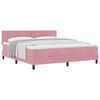 vidaXL Boxspringbett mit Matratze mit Kopfteil Rosa 180 x 200 cm Samt