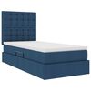 vidaXL Bett mit Stauraum und LED mit LED Blau 90 x 200 cm Polyester