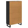 vidaXL Highboard Schwarz Eichen-Optik 69,5 x 31 x 115 cm Holzwerkstoff