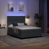 vidaXL LED Boxspringbett mit Matratze Dunkelgrau 140 x 200 cm Stoff