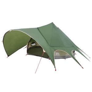 vidaXL Teepee Zelt f&uuml;r 5 Personen Gr&uuml;n und Grau 415 x 415 x 247 cm