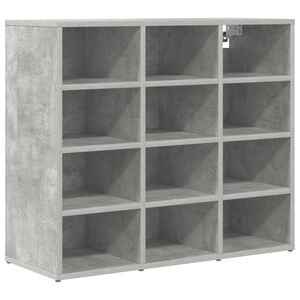 vidaXL Schuhschrank 77,5 x 30 x 67 cm Holzwerkstoff Betongrau
