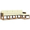 vidaXL Outdoor-Sofagarnitur 5 stk. Natur und Creme