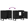 vidaXL Waschbeckenschrank mit T&uuml;r Schwarz Eichen-Optik 65 x 33 x 60 cm