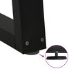 vidaXL Couchtischbeine V-Form 2 Stück Schwarz 50x(42-43,3) cm Stahl