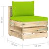 vidaXL 11-tlg. Garten-Lounge-Set mit Kissen Gr&uuml;n Impr&auml;gniertes Holz