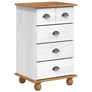 vidaXL Schubladenkommode 5-Schublade ASKIM Wei&szlig; 48,5 x 40 x 79 cm