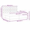 vidaXL LED Boxspringbett mit Matratze Schwarz 200 x 200 cm Stoff