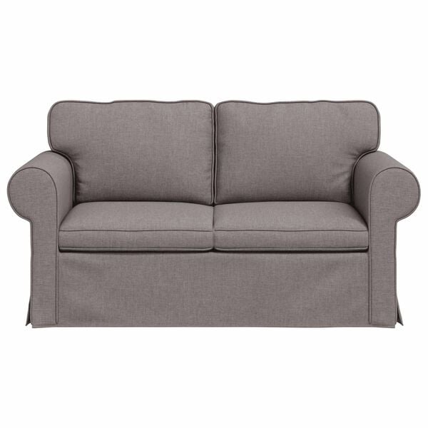 vidaXL Sofa Taupe Gesamtabmessungen: 155 x 82 x 80 cm (B x T x H) Samt