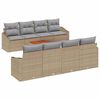 vidaXL Gartensofa-set 9 pcs Beige und Hellgrau Poly-Rattan
