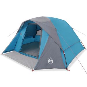 vidaXL Campingzelt 4 Personen Blau Wasserdicht