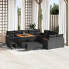 vidaXL Gartensofa-set 13 pcs Schwarz Poly-Rattan