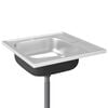 vidaXL Sp&uuml;le mit Abtropffl&auml;che Set Silbern 600x600x155 mm Edelstahl