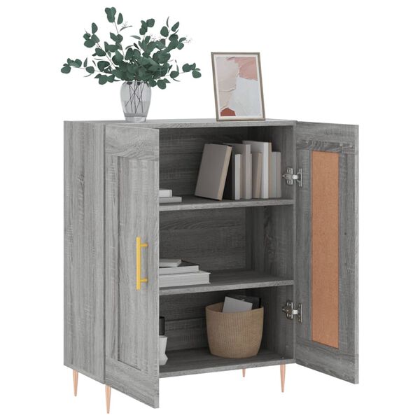 vidaXL Sideboard Grau Sonoma 69,5x34x90 cm Holzwerkstoff