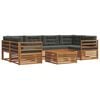 vidaXL Outdoor-Sofagarnitur 7 stk. Natur und Anthrazit