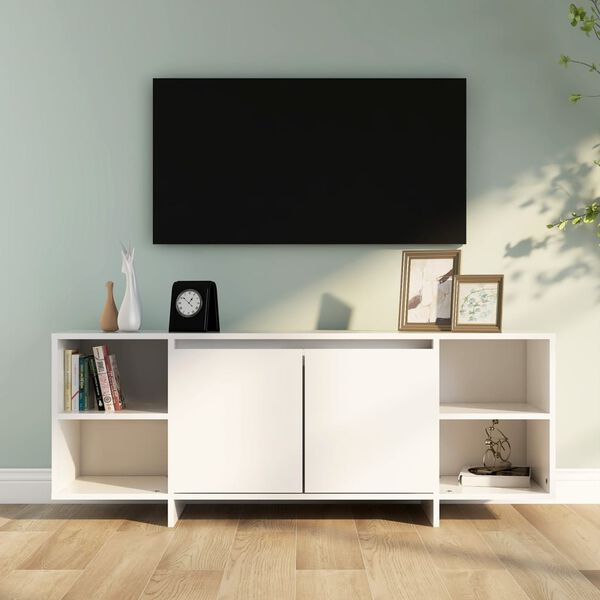 vidaXL TV-Schrank Wei&szlig; 130x35x50 cm Holzwerkstoff